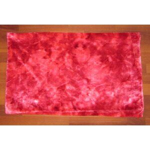 Red Mottled Faux Fur Pillowcase Sham